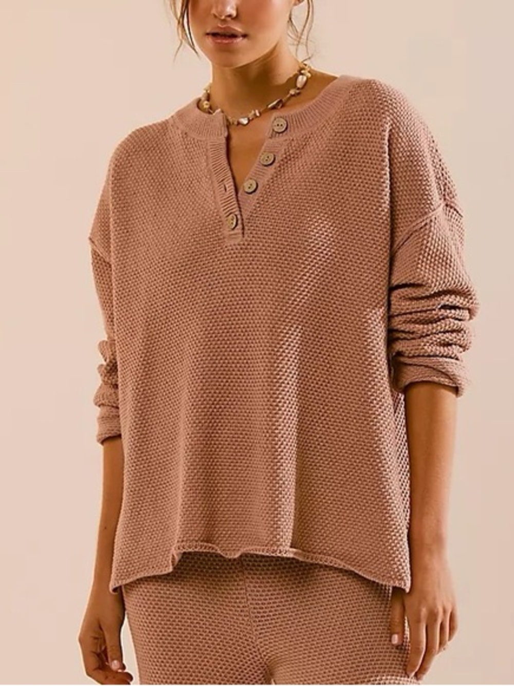 Free People Hailee Sweater Set; Praline